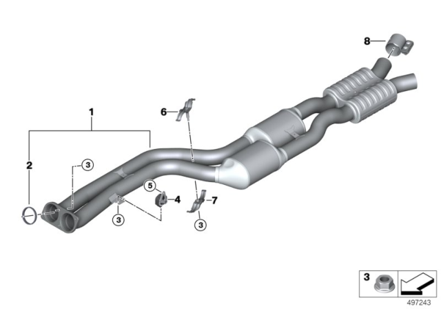 2020 BMW X3 M  TRANSMISSION HOLDER Diagram for 18208053349