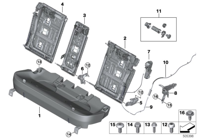 2020 BMW X5 Hex Bolt Diagram for 07119904133