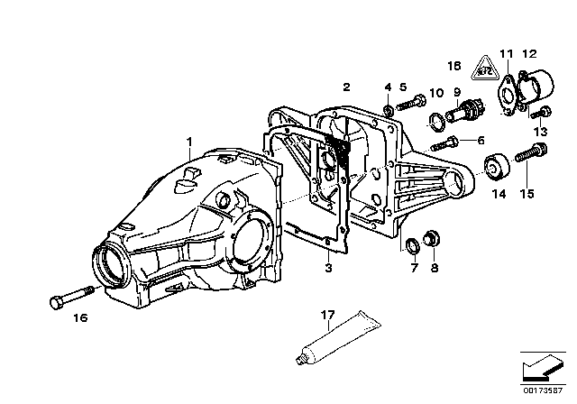1999 BMW 318is  Rubber Mounting Diagram for 33171134872