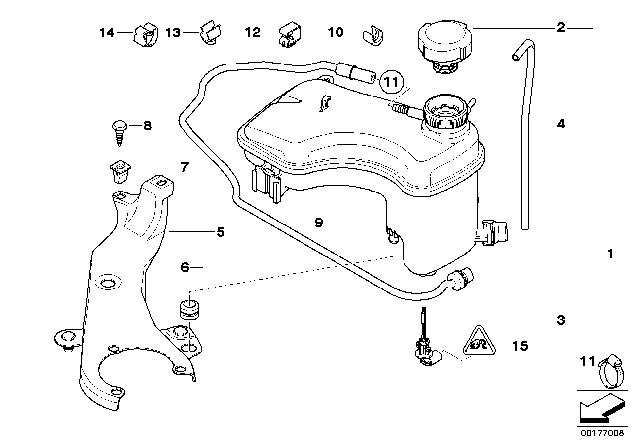 2002 BMW M3  Grommet Diagram for 17112229059