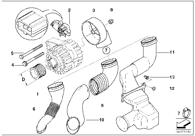 2003 BMW 525i Hex Bolt Diagram for 07119900630