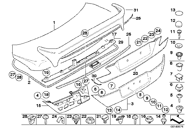 2005 BMW 760Li  Clamp Diagram for 51137037091