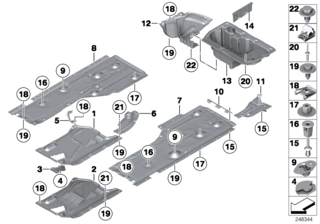2013 BMW X1  Rotary Clip Diagram for 51757163899