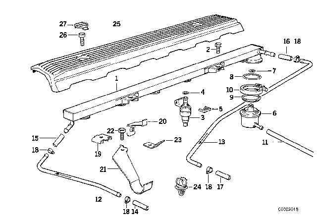 1992 BMW 525i  Fillister Head Screw Diagram for 17111719057
