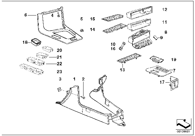 1992 BMW 325i  Single Curved Frame Diagram for 61311387997