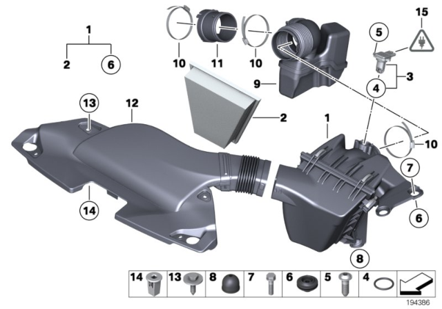 2011 BMW Z4  Intake Silencer Diagram for 13717582913