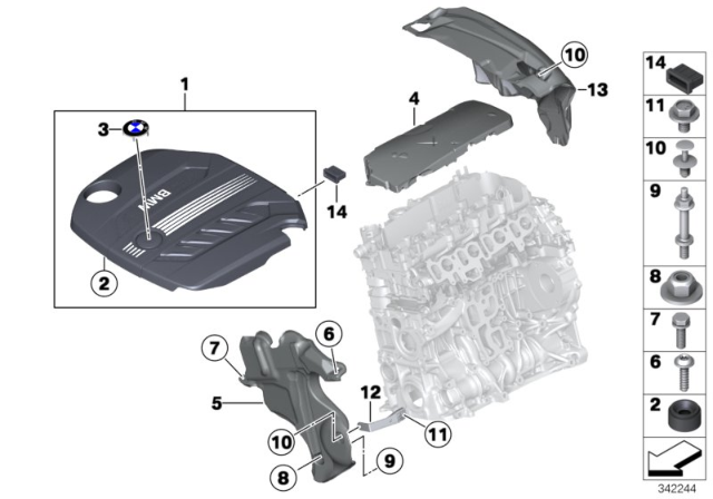 2016 BMW 328d  Hex Bolt With Washer Diagram for 07119905750