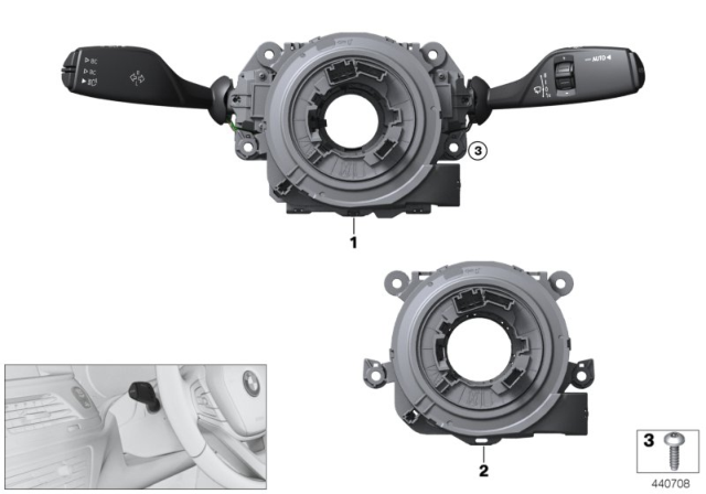 2020 BMW 750i xDrive  SWITCH UNIT STEERING COLUMN Diagram for 61319472551