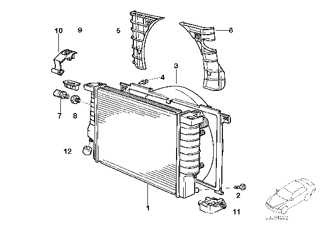 2002 BMW Z3 M  Air Duct, Right Diagram for 17112228090