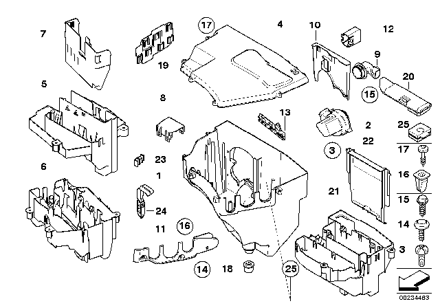 2009 BMW 550i  Control Unit Support Diagram for 12907520900