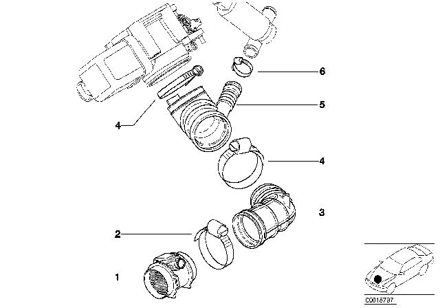 1997 BMW 528i Ring Diagram for 13541435626