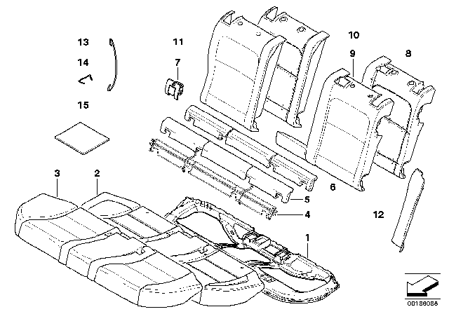 2009 BMW 535i xDrive Side Finisher, Leather, Left Diagram for 52207119123