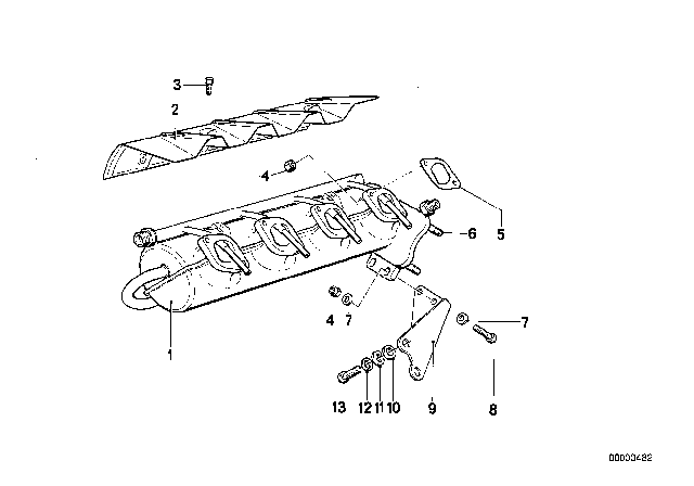 1980 BMW 320i  Stud Bolt Diagram for 11621711671