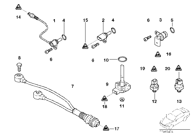 2002 BMW 525i  Socket Housing Diagram for 12521433916
