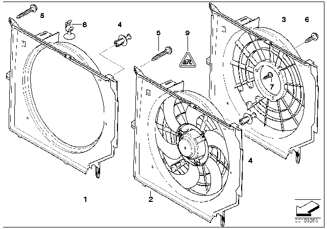 2007 BMW Z4  Cooling Fan Diagram for 17427519704