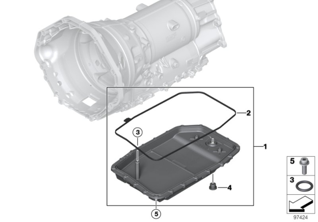 2006 BMW 525i  Gasket, Oil Pan Diagram for 24117571235