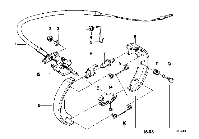 1978 BMW 733i  Compression Spring Diagram for 34411100122