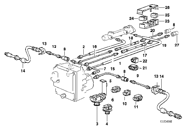 1997 BMW 750iL  Intermediate Piece Diagram for 34326757285