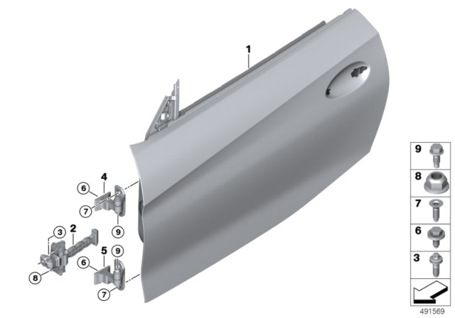 2020 BMW Z4  DOOR LEFT Diagram for 41008497877