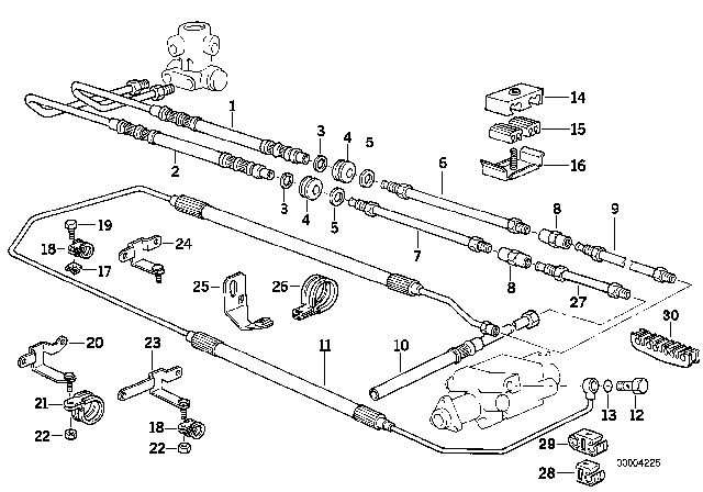 1994 BMW 540i  Clamp Diagram for 34301162452