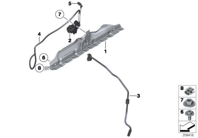 2015 BMW 640i xDrive Gran Coupe  Vacuum Hose Diagram for 11657605416