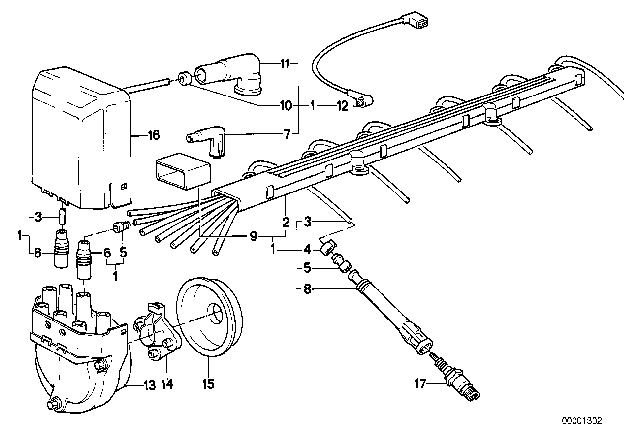 1991 BMW 525i  SUPPRESSING SOCKET Diagram for 12121289832