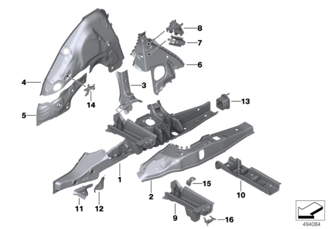 2019 BMW X4 MOUNT, REAR SUBFRAME, LEFT Diagram for 41007493937