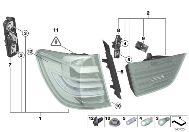 2016 BMW X3 Grommet Diagram for 63217256642