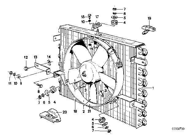 1982 BMW 733i  Holder Diagram for 64531368028