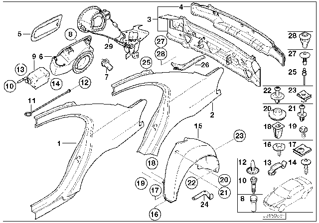 2004 BMW 760Li  T-Weld Bolt Diagram for 41318412638