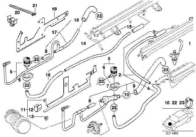 1995 BMW 750iL  Clamp Diagram for 11151726340