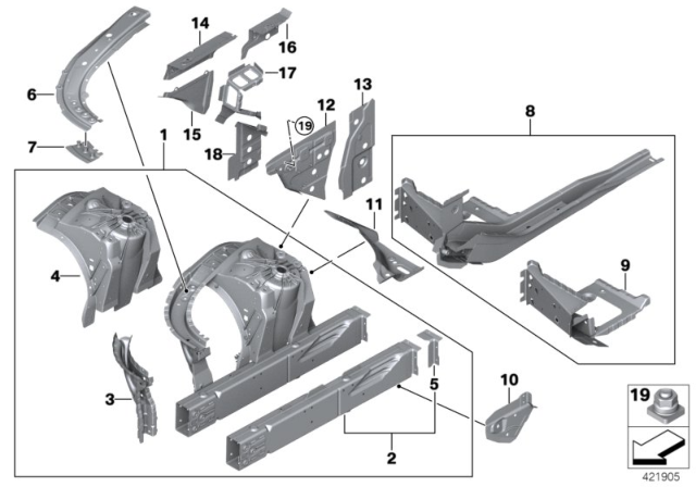 2020 BMW 740i xDrive Anti-Scuffing Diagram for 64219385206