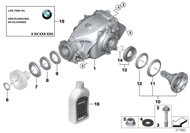 2007 BMW Z4 M Drive Flange Hub Diagram for 33412229120