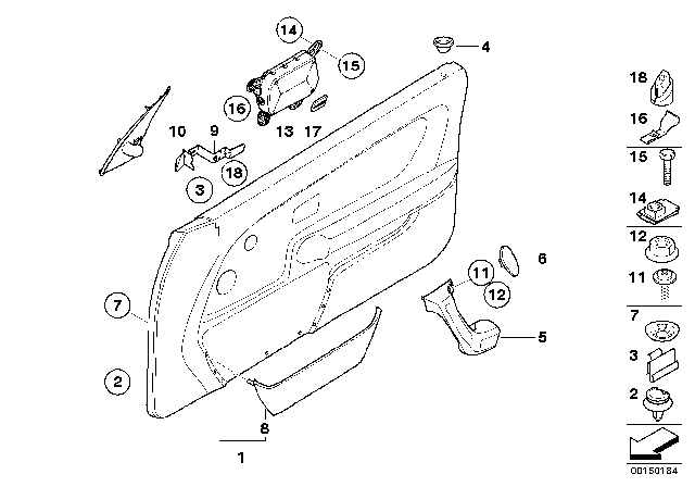 1998 BMW 318ti  Hex Nut Diagram for 51168223113