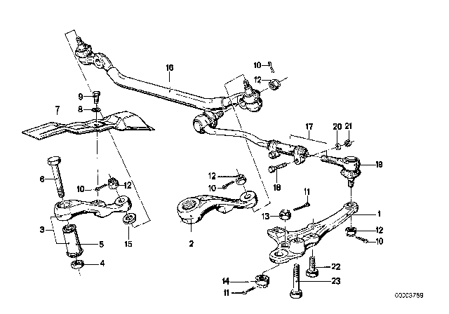 1981 BMW 733i  Crown Nut Diagram for 07119923436
