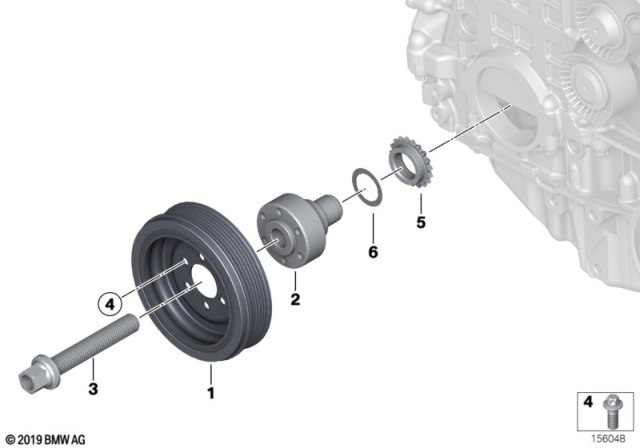 2008 BMW 335xi  Vibration Damper Diagram for 11227558083