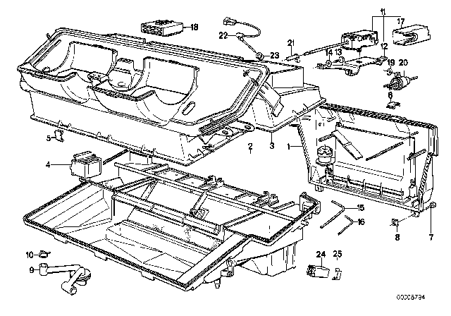 1985 BMW 735i  Control Unit Diagram for 64501376710