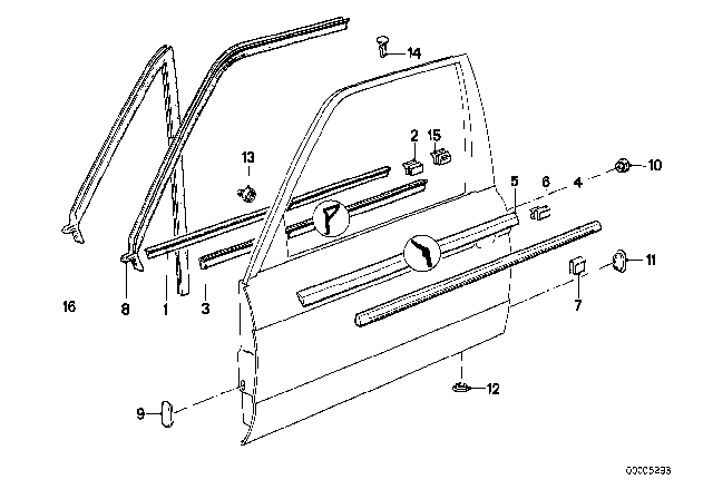 1988 BMW 325i  Gasket Left Diagram for 51211888209