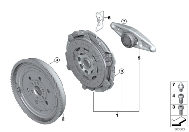 2016 BMW M4  Set Clutch Parts Diagram for 21212284234
