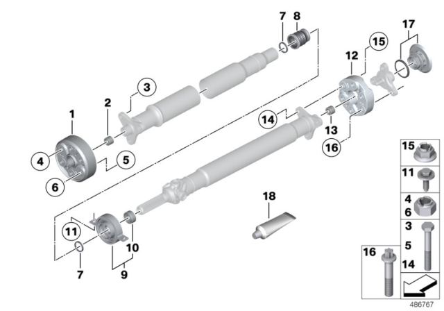 2016 BMW 528i xDrive  Torx Screw Diagram for 26118607971