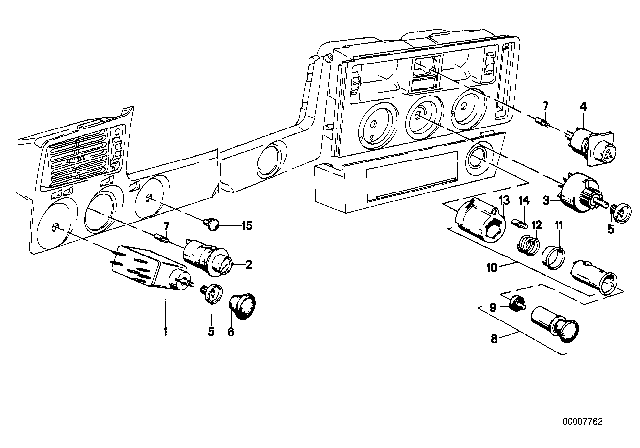 1981 BMW 320i  Bulb Diagram for 61311361769