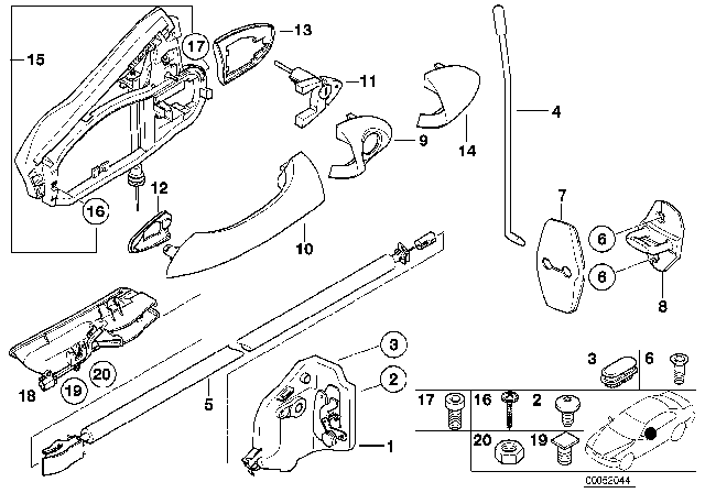 2003 BMW X5 Fillister Head Screw Diagram for 07119919723