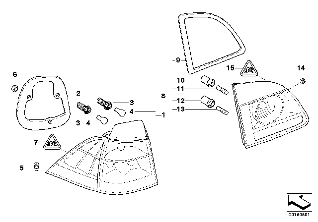 2009 BMW 535i xDrive  Repair Kit, Socket Housing Diagram for 61132359996