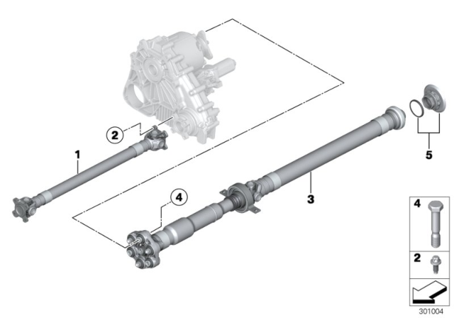 2020 BMW 440i xDrive  Front Drive Shaft Assembly Diagram for 26208626955