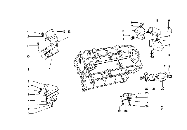 1969 BMW 2000  Rubber Mounting Right Diagram for 11811104588
