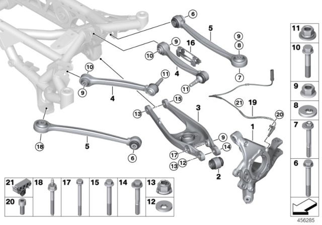 2019 BMW M4  Hex Bolt With Washer Diagram for 07119905610