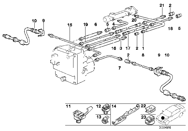 2000 BMW 540i  Pipe Diagram for 34321164251