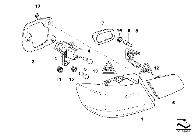 2010 BMW 335i Seal, Rear Light, Side Panel Left Diagram for 63217174405