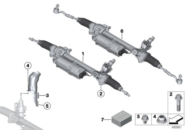 2016 BMW X3  Steering Gear, Electric Diagram for 32106872779
