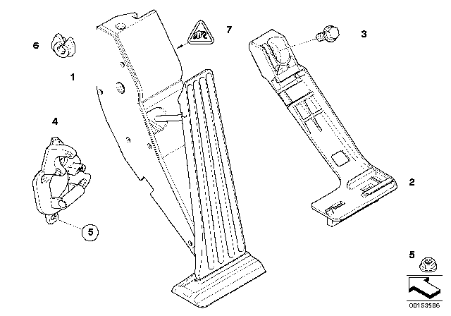 2006 BMW M3  Accelerator.Pedal Module, Automatic Gearbox Diagram for 35426786281